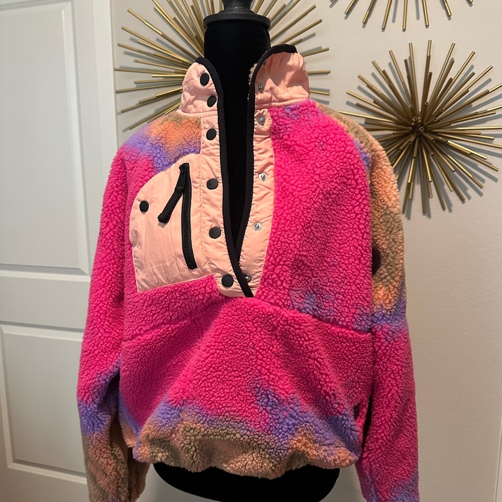 FP Movement by Free People Pink and Multicolor Sweater